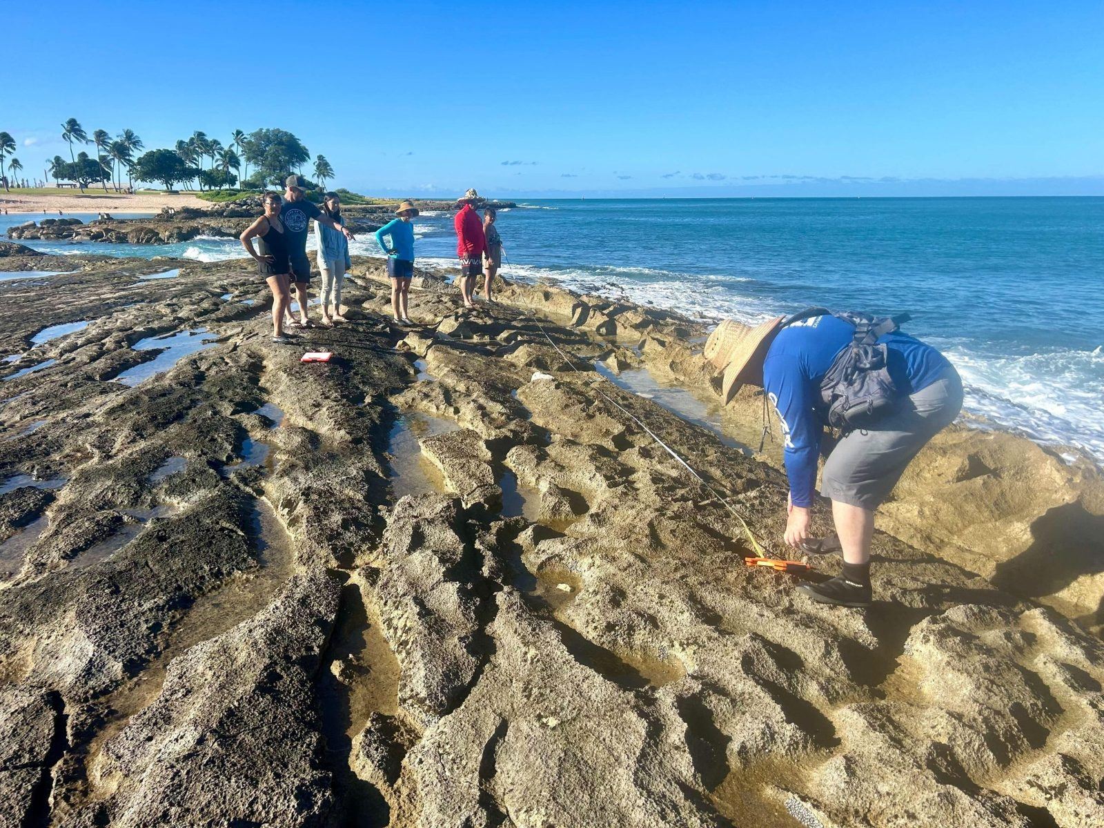 The reef flat and shoreline at Hāniʻo